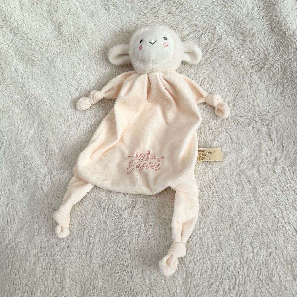 MTY My 1st Easter Lamb Lovey Knottted Ends Security Blanket Baby Rattle Walmart